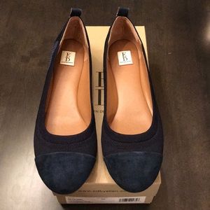 Navy Ed by Ellen Lilliane Knit Heart Ballet Flat